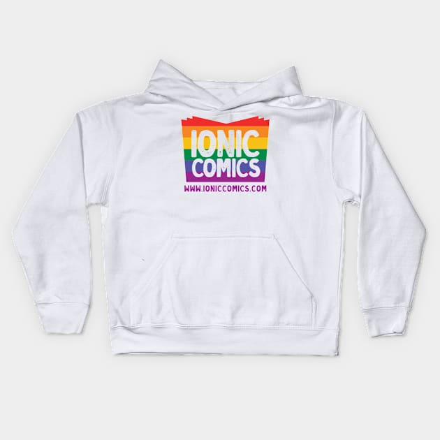 Ionic Comics Logo: Pride Kids Hoodie by AnnieErskine